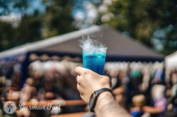  Kouřící drink Blue Lagoon Barman.cz 